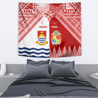 Tonga And Kiribati Tapestry Coat Of Arms Polynesian Pattern LT05 - Polynesian Pride