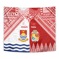Tonga And Kiribati Tapestry Coat Of Arms Polynesian Pattern LT05 - Polynesian Pride