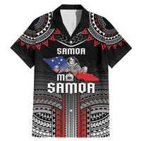Personalised Samoa Black Saturday Family Matching Mermaid Dress and Hawaiian Shirt Samoan Warrior Tribal Pattern
