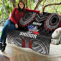 Samoa Black Saturday Quilt Samoan Warrior Tribal Pattern LT05 - Polynesian Pride