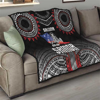 Samoa Black Saturday Quilt Samoan Warrior Tribal Pattern LT05 - Polynesian Pride