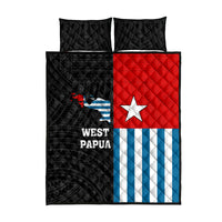 Personalised West Papua Quilt Bed Set Polynesian Pattern With Coat Of Arms