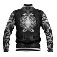 New Zealand Matariki Baseball Jacket Maori Moko Black Galaxy