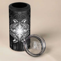 New Zealand Matariki 4 in 1 Can Cooler Tumbler Maori Moko Black Galaxy