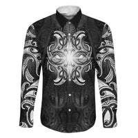 New Zealand Matariki Family Matching Summer Maxi Dress and Hawaiian Shirt Maori Moko Black Galaxy
