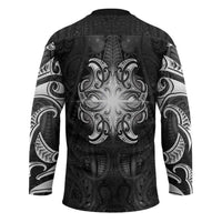 New Zealand Matariki Hockey Jersey Maori Moko Black Galaxy LT05 - Polynesian Pride