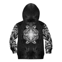New Zealand Matariki Kid Hoodie Maori Moko Black Galaxy