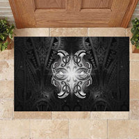 New Zealand Matariki Rubber Doormat Maori Moko Black Galaxy LT05 Black - Polynesian Pride