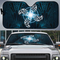 New Zealand Matariki Waita Auto Sun Shade Maori Moko Dark Blue Galaxy