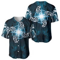 New Zealand Matariki Waita Baseball Jersey Maori Moko Dark Blue Galaxy