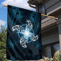 New Zealand Matariki Waita Garden Flag Maori Moko Dark Blue Galaxy