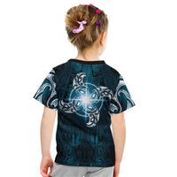 New Zealand Matariki Waita Kid T Shirt Maori Moko Dark Blue Galaxy