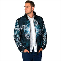 New Zealand Matariki Waita Padded Jacket Maori Moko Dark Blue Galaxy LT05 - Polynesian Pride