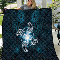 New Zealand Matariki Waita Quilt Maori Moko Dark Blue Galaxy LT05 Blue - Polynesian Pride