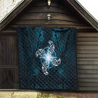 New Zealand Matariki Waita Quilt Maori Moko Dark Blue Galaxy LT05 - Polynesian Pride