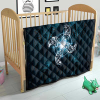 New Zealand Matariki Waita Quilt Maori Moko Dark Blue Galaxy LT05 - Polynesian Pride