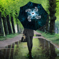 New Zealand Matariki Waita Umbrella Maori Moko Dark Blue Galaxy LT05 - Polynesian Pride