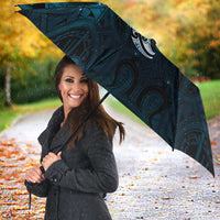 New Zealand Matariki Waita Umbrella Maori Moko Dark Blue Galaxy LT05 - Polynesian Pride