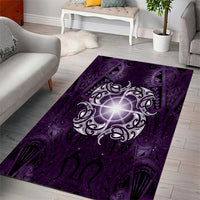 New Zealand Matariki Waipunarangi Area Rug Maori Moko Purple Galaxy
