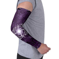 New Zealand Matariki Waipunarangi Arm Sleeves Maori Moko Purple Galaxy