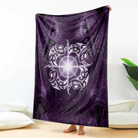 New Zealand Matariki Waipunarangi Blanket Maori Moko Purple Galaxy LT05 - Polynesian Pride