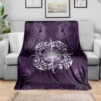 New Zealand Matariki Waipunarangi Blanket Maori Moko Purple Galaxy LT05 - Polynesian Pride