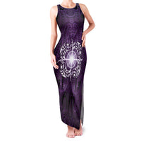 New Zealand Matariki Waipunarangi Family Matching Tank Maxi Dress and Hawaiian Shirt Maori Moko Purple Galaxy