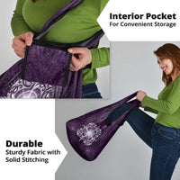New Zealand Matariki Waipunarangi Grocery Bag Maori Moko Purple Galaxy