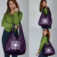 New Zealand Matariki Waipunarangi Grocery Bag Maori Moko Purple Galaxy