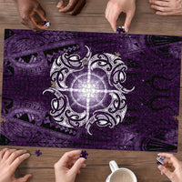 New Zealand Matariki Waipunarangi Puzzle Maori Moko Purple Galaxy LT05 - Polynesian Pride