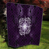 New Zealand Matariki Waipunarangi Quilt Maori Moko Purple Galaxy