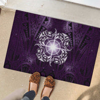 New Zealand Matariki Waipunarangi Rubber Doormat Maori Moko Purple Galaxy LT05 - Polynesian Pride