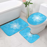 New Zealand Matariki Waiti Bathroom Set Maori Moko Cyan Galaxy LT05 - Polynesian Pride