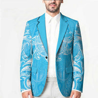 New Zealand Matariki Waiti Blazer Maori Moko Cyan Galaxy LT05 - Polynesian Pride