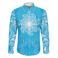 New Zealand Matariki Waiti Family Matching Mermaid Dress and Hawaiian Shirt Maori Moko Cyan Galaxy
