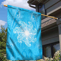 New Zealand Matariki Waiti Garden Flag Maori Moko Cyan Galaxy