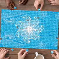 New Zealand Matariki Waiti Puzzle Maori Moko Cyan Galaxy LT05 - Polynesian Pride