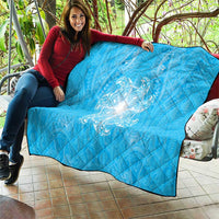 New Zealand Matariki Waiti Quilt Maori Moko Cyan Galaxy