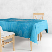New Zealand Matariki Waiti Tablecloth Maori Moko Cyan Galaxy LT05 - Polynesian Pride