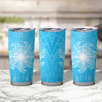 New Zealand Matariki Waiti Tumbler Cup Maori Moko Cyan Galaxy LT05 - Polynesian Pride