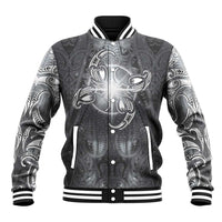 New Zealand Matariki Ururangi Baseball Jacket Maori Moko Grey Galaxy