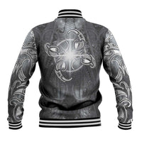 New Zealand Matariki Ururangi Baseball Jacket Maori Moko Grey Galaxy