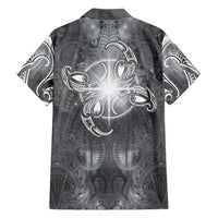 New Zealand Matariki Ururangi Family Matching Mermaid Dress and Hawaiian Shirt Maori Moko Grey Galaxy