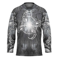 New Zealand Matariki Ururangi Hockey Jersey Maori Moko Grey Galaxy LT05 Unisex Grey - Polynesian Pride