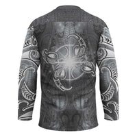 New Zealand Matariki Ururangi Hockey Jersey Maori Moko Grey Galaxy LT05 - Polynesian Pride