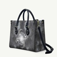 New Zealand Matariki Ururangi Leather Bag Maori Moko Grey Galaxy