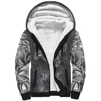 New Zealand Matariki Ururangi Sherpa Hoodie Maori Moko Grey Galaxy