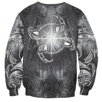 New Zealand Matariki Ururangi Sweatshirt Maori Moko Grey Galaxy LT05 - Polynesian Pride