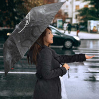 New Zealand Matariki Ururangi Umbrella Maori Moko Grey Galaxy