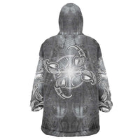 New Zealand Matariki Ururangi Wearable Blanket Hoodie Maori Moko Grey Galaxy